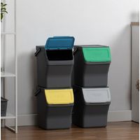 CUBO RECICLAJE MODULAR - SET 4X20L TATAY 11058.14 GRIS ANTRACITA