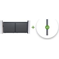 Pack puerta corredera 3,5m VOGEL 350C180 + 2 postes H.190cm