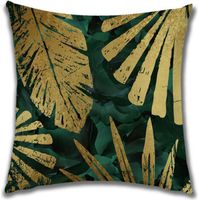 Housse de coussin décorative à motifs floraux et végétaux pour canapé, coussins en lin artificiel, housses de coussin simples, housses de coussin pour salon (couleur : B, taille : 45 x 45 cm)