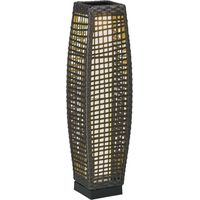 Lámpara Solar de Jardín de Ratán Sintético con Luces LED Encendido/Apagado Automático 21x21x78 cm Gris