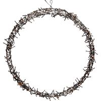 ECD Germany Ghirlanda Luminosa Decorativa Catena con 500 Luci LED Ø 58 cm Bianco Caldo IP44 Decorazione Natalizia da Appendere per Porte e Finestre con 8 Programmi di illuminazione da Interno/Esterno
