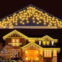 Cascade de Lumières LED 4x0,60 Mètres pour Intérieur et Extérieur - COLORE LED: BIANCO CALDO