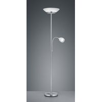 Lámpara de Pie con Punto de Lectura Gerry Niquel Cristal Blanco Ø34 cm Trio Lighting
