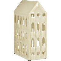 House of Seasons Haus Keramik 22,5 x 14 x 8,5 cm creme Lichthaus