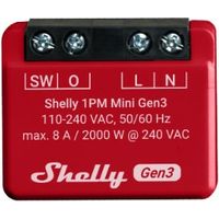 SHELLY WLAN-Schaltaktor 1PM Mini Gen 3, rot