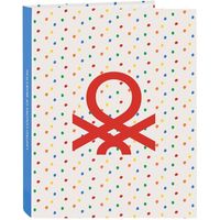 4-Ring-Ordner - Safta - BENETTON Topitos - Kinder - Cremewhite - 26,5 x 33 cm