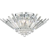Nimbus Cristal de chrome poli affleurant à 5 ampoules