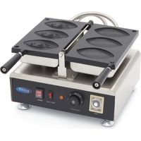 Gaufrier Vulve rotatif - 3 pièces, 1560 W, inox & antiadhésif