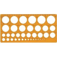 Trace-cercle - MAPED - 1-35mm - Orange-transparent - 39 cercles - Plastique résistant
