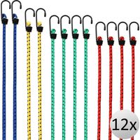 Bungee cords set 12 pieces 4 lengths durable weather resistant