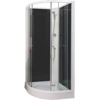 ONDEE ZEN - Cabine de douche GENA - Sans silicone - 1/4C - Profilés aluminium - Blanc - En kit - 80cm