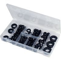 Autobest – Coffret de 180 passe-câbles souples 6,30 à 25,4 mm – Caoutchouc noir pour câblages électriques automobiles – Installation facile