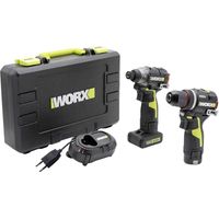 Worx WU927 Avvitatore a percussione a batteria, Trapano avvitatore a batteria 12 V 2 Ah, 4 Ah Li-Ion incl. seconda batt
