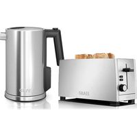 Graef Stainless Steel Kettle & 4 Slice Toaster Set