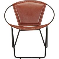 Chaise marron cuir véritable