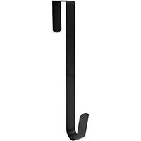 15" Wreath Hanger for Front Door Christmas Decoration Metal Over The Door Single Hook, Black(1)