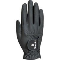 8, Nero: Guanti da equitazione per adulto modello GRIP PRO