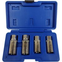 Set di bussole per viti rotte Argento, 4 pezzi, 6/8/10/12 mm, strumenti specializzati per la rimozione di viti e prigionieri danneggiati.