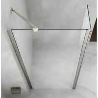 Box Doccia Walk in Cristallo 8mm Anta Fissa + Deflettore da 30 o 40cm - Misura Box Walk In 70+30