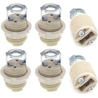 Set mit 6 G9-Lampenfassungen mit Halterung, G9-Halogenfassung mit Gewinde und Keramikanschluss