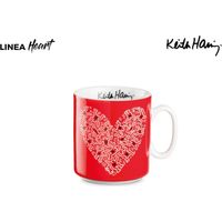 Egan Mug Keith Haring porcellana Rosso cuore bianco
