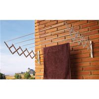 Etendoir à linge extensible époxy blanc 100 cm – 5 barres – Design robuste pour intérieur et extérieur – Facile à nettoyer