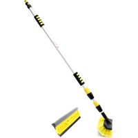 XPOtool Cepillo telescópico 2en1 3D con conexión de manguera 145-300cm cepillo esponja escurridor