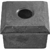 Gond bouchon pour tubes de 40x40mm - Diamètre 12mm - Aluminium - À souder - DECO FER FORGE