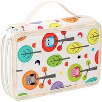 Trousse à crayons de couleur portable à 72 compartiments avec motif imprimé pour crayons aquarelle Prismacolor, crayons de couleur Crayola et crayons Marco