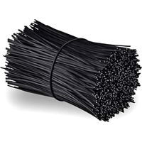 (Noir) Fil plastifié, 1 000 attaches de câble, attaches d'emballage, attaches de câble, attaches de regroupement