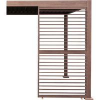 Wood Effect Aluminium Pergola Shutter Panel - 123cm Wide