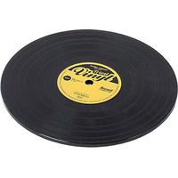 Schallplattenuntersetzer - Schwarz - Durchmesser 15 cm
