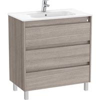MUEBLE 800MM TENET 3 CAJONES CON LAVABO CITY OAK