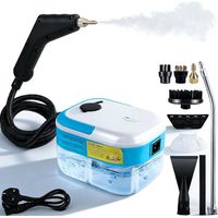 Nettoyeur à vapeur manuel, 1500W Nettoyeur à vapeur portable avec grand réservoir d'eau de 1200ML, nettoyeur à vapeur haute pression avec 7 accessoires pour tous les meubles de cuisine, sol
