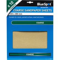 Blue Spot Tools 19855 - Carta vetrata grossa, 230 x 280 mm, colore: nero