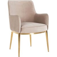 Fauteuil Breeze CHR - Taupe et pieds brossés or