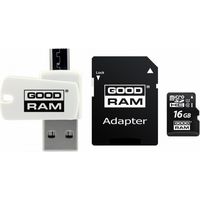 Carte mémoire microSDHC GOODRAM 16 Go M1A4 UHS-I + adaptateur