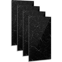 Randaco Revestimiento mural 120×60 cm mármol negro/blanco – 16 paneles