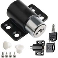 2pcs Sliding Door Lock Core, Window Door Security Lock, Cylindrical Lock Cylinder, For Sliding Closet, Limit Restrictor Baby Locks, Same Key - Crezuo
