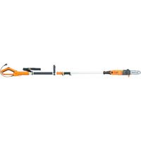 Élagueur électrique télescopique 710W – Longueur de coupe 180mm – Vitesse 13m/s – Chaîne Oregon faible rebond – Réglage tension sans outil – Atika