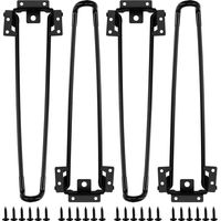 Applicable 4PCS Folding Hairpin Table Legs 12.6 Inch Heavy Duty Steel Legs, Tool-Free Installation Space-Saving Design for Coffee Tables, Desks, Indoor Outdoor Furniture