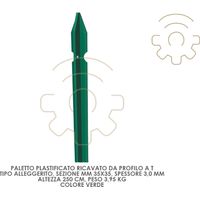 MA t plastifiA section 250 cm 35 x 35 mm A paisseur 0,3 couleur verte obtenue A partir du profil T