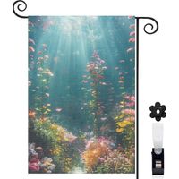 Drapeau de jardin vertical décoration extérieure toile durable double face 30 x 45 cm pour cour maison terrasse