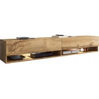Moderner TV-Schrank 180 cm – grifflos, matt, freistehend oder wandmontiert