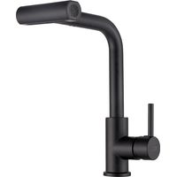 Rubinetto cucina 5 in 1 nero opaco con bocca estraibile multifunzione – 4 flussi, aeratore Z-flow e design moderno
