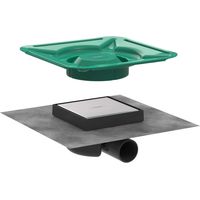 Evacuazione carrelabile con griglia carrelabile 151 x 150 mm Hansgrohe RainDrain 56112800 BST