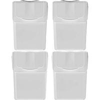 Set di 4 bidoni raccolta KEDEN SORTIBOX per il riciclaggio, bianco, 80L