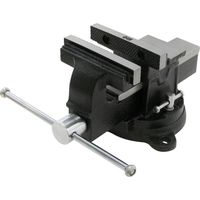 Étau d’établi en fonte – 100 mm, ouverture 160 mm, base pivotante 360°