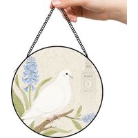 12,5 cm Attrape-soleil vitrail floral coucher de soleil, décoration jardin maison, cadeau pour maman