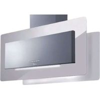 HOTTE TRISIA ISOLA cm. 90x43 - Acier inoxydable, Verre Blanc - 800 m3/h